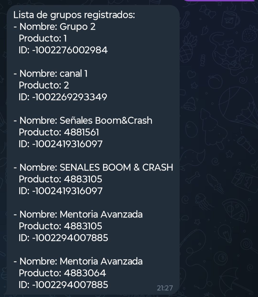 Sistema Automatizado de Gestión de Suscripciones para Telegram 4